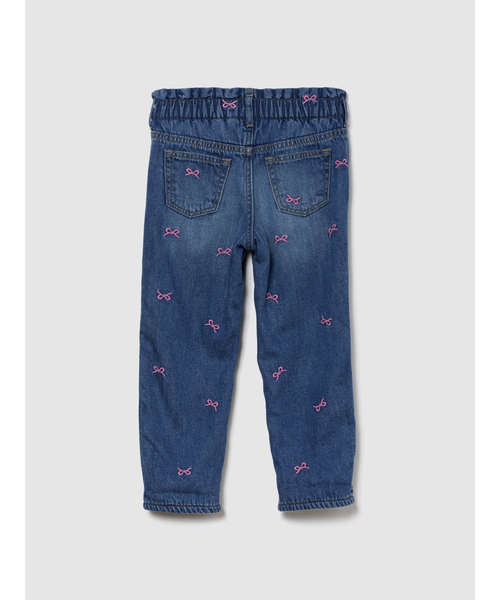 GAP(ギャップ)の「Babygap フリース裏地 ペーパーバッグ マムジーン(デニムパンツ・キッズ・インディゴブルー・80cm/95cm/100cm/105cm/110cm/90cm/70cm)」の2枚目の写真