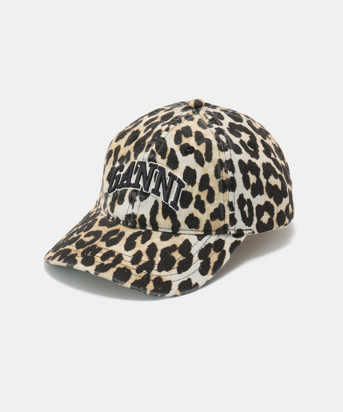 GANNI（ガニー）の「GANNI / ガニー Washed Cotton Canvas Cap Leo Emb