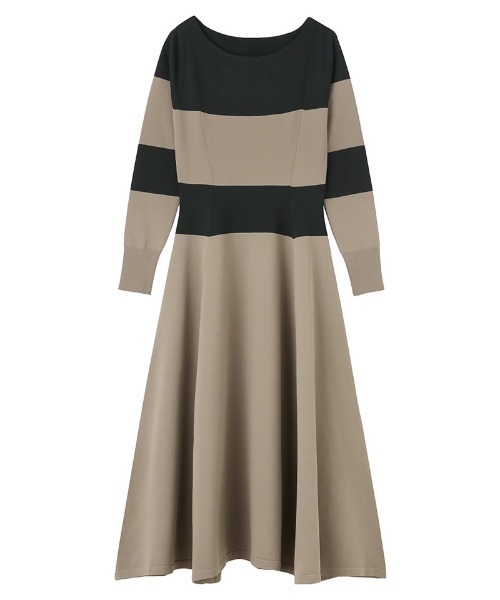 JENNE(ジェンヌ)の「配色美ラインニットワンピース(ワンピース・レディース・ベージュ/ネイビー/ブラック・SMALL/MEDIUM/LARGE)」の15枚目の写真