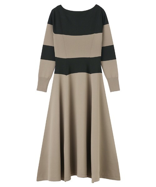 JENNE(ジェンヌ)の「配色美ラインニットワンピース(ワンピース・レディース・ベージュ/ネイビー/ブラック・SMALL/MEDIUM/LARGE)」の16枚目の写真