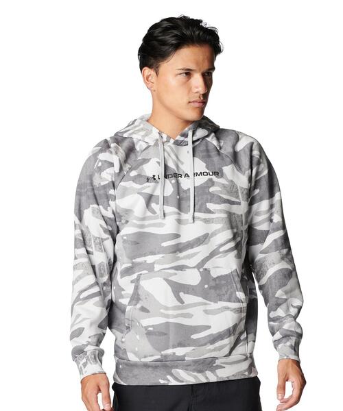 セール】UAライバルフリース オールオーバー プリント フーディー