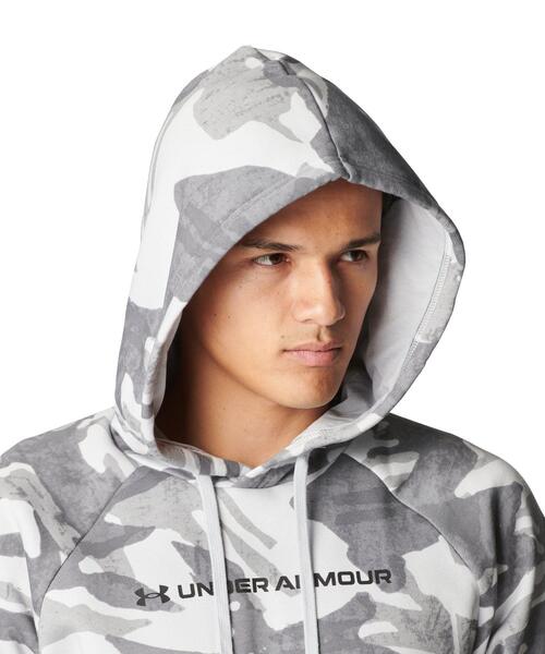 UNDER ARMOUR(アンダーアーマー)の「UAライバルフリース オールオーバー プリント フーディー(トレーニング/メンズ)(スウェット・メンズ・グレー・XL/3XL/L/2XL/M/S)」の4枚目の写真