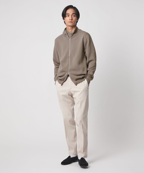 UNITED ARROWS(ユナイテッドアローズ)の「ポリエステル ドライバーズニット UA COZY ウォッシャブル(カーディガン/ボレロ・メンズ・ベージュ/ブラック・L/XL/M/S)」の4枚目の写真