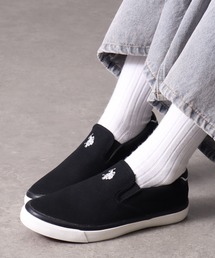 【U.S. POLO ASSN./ユーエスポロアッスン】ワンポイント キャンバス スリッポン