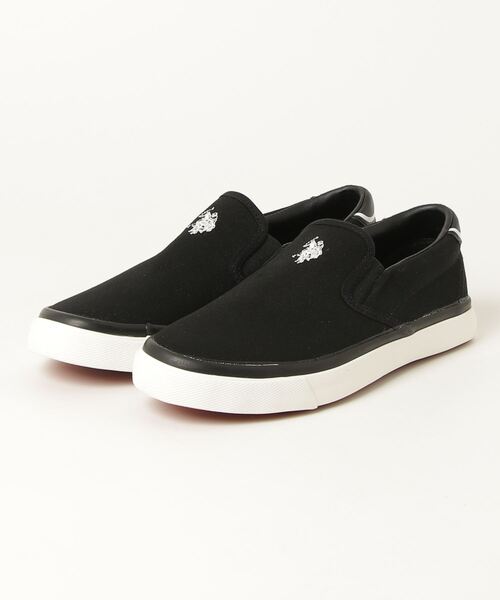 U.S. POLO ASSN.(ユーエスポロアッスン)の「【U.S. POLO ASSN./ユーエスポロアッスン】ワンポイント キャンバス スリッポン(スリッポン・レディース・ブラック/ホワイト・23.0cm/24.0cm/24.5cm/25.0cm/22.5cm/23.5cm)」の9枚目の写真