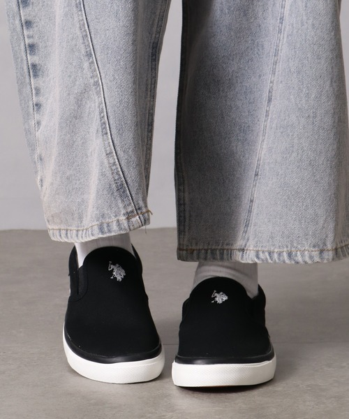 U.S. POLO ASSN.(ユーエスポロアッスン)の「【U.S. POLO ASSN./ユーエスポロアッスン】ワンポイント キャンバス スリッポン(スリッポン・レディース・ブラック/ホワイト・23.0cm/24.0cm/24.5cm/25.0cm/22.5cm/23.5cm)」の13枚目の写真