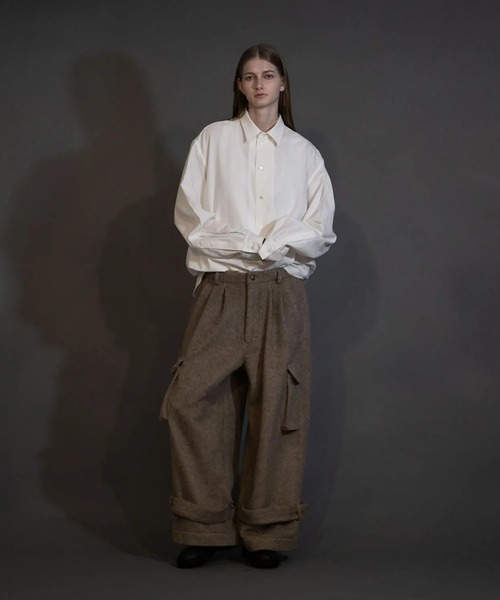 my beautiful landlet（マイビューティフルランドレット）の「【my beautiful landlet】 ALPACA SHAGGY WIDE CARGO PANTS（カーゴパンツ・メンズ・ベージュ/ブラウン/ブラック・1/0）」の9枚目の写真