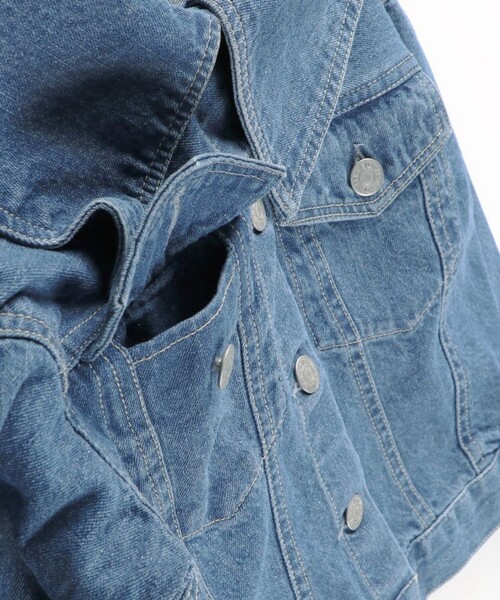 EDWIN（エドウィン）の「【Ou? by EDWIN】BIG襟デニムジャケット（デニムジャケット・キッズ・ネイビー/ブルー・100/90/150/130/140/120/110）」の14枚目の写真