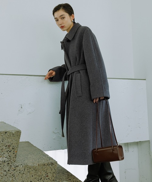 アダムエロペ3WAYオーバーサイズハイネックロングコートジャケット