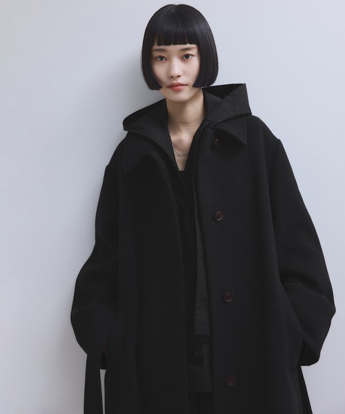 WEB限定】ベルテッドオーバーサイズロングコート（ステンカラーコート