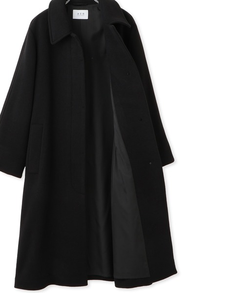ベルテッド　ロングコート　ブラック　Société Anonyme ベルテッド ロングコート ブラック Société Anonyme