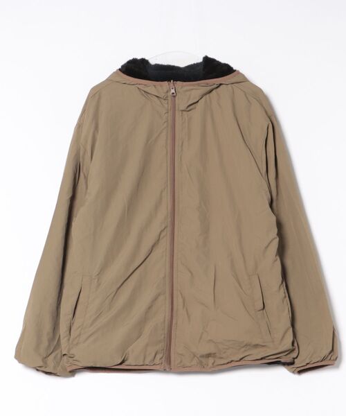CORISCO(コリスコ)の「ファー×ナイロン リバーシブルパーカー(M1)(ブルゾン・メンズ・アイボリー/ブラック/その他/グレー・MEDIUM/X-LARGE/LARGE)」の9枚目の写真