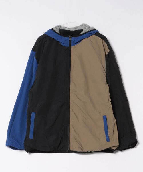 CORISCO(コリスコ)の「ファー×ナイロン リバーシブルパーカー(M1)(ブルゾン・メンズ・アイボリー/ブラック/その他/グレー・MEDIUM/X-LARGE/LARGE)」の5枚目の写真