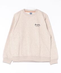 【HANGTEN/ハンテン】起毛バックプリントトレーナー/スウェット ユニセックス 長袖 クルーネック サーフ バックプリント ロゴ カジュアル ストリート アメカジ ヴィンテージ レトロ