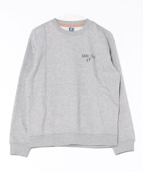 HANGTEN(ハンテン)の「【HANGTEN/ハンテン】起毛バックプリントトレーナー/スウェット ユニセックス 長袖 クルーネック サーフ バックプリント ロゴ カジュアル ストリート アメカジ ヴィンテージ レトロ(スウェット・メンズ・エンジ/ベージュ/ネイビー/グレー・MEDIUM/LARGE/X-LARGE)」の2枚目の写真