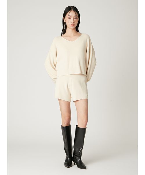 FRAY I.D（フレイアイディー）の「ウォッシャブルカシミヤシルクニットショートパンツ／ウォッシャブル（その他パンツ・レディース・モカ/ピンク/ターコイズブルー/アイボリー・F）」の9枚目の写真