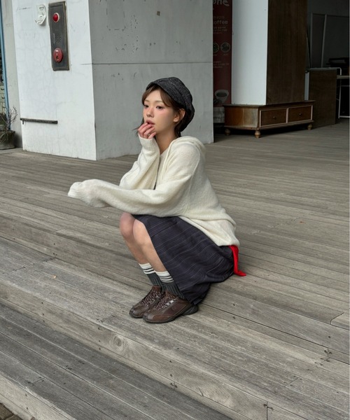 Vini(ヴィニ)の「ボリュームシルエット キャスケット(キャスケット・レディース・ベージュ/ダークグレー/ブラウン・FREE)」の15枚目の写真