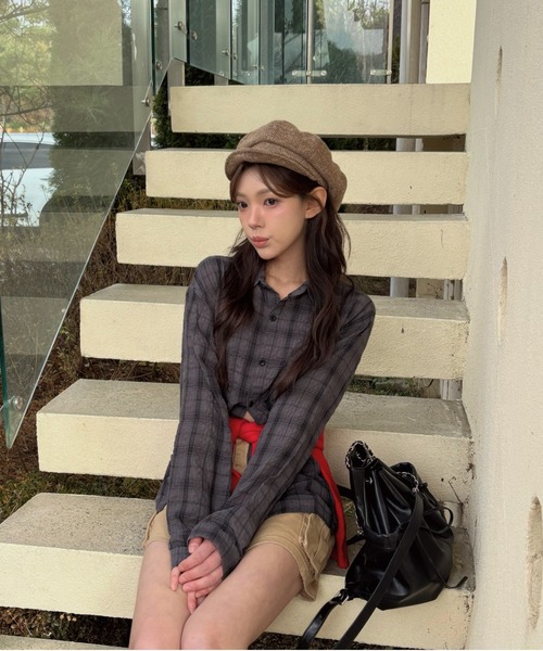 Vini(ヴィニ)の「ボリュームシルエット キャスケット(キャスケット・レディース・ベージュ/ダークグレー/ブラウン・FREE)」の18枚目の写真