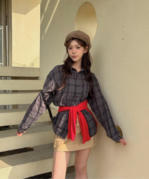 Vini(ヴィニ)の「ボリュームシルエット キャスケット(キャスケット・レディース・ベージュ/ダークグレー/ブラウン・FREE)」の20枚目の写真