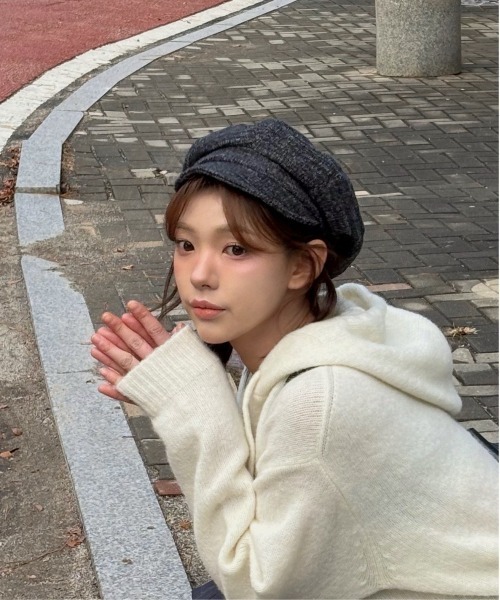 Vini(ヴィニ)の「ボリュームシルエット キャスケット(キャスケット・レディース・ベージュ/ダークグレー/ブラウン・FREE)」の5枚目の写真