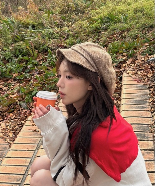 Vini(ヴィニ)の「ボリュームシルエット キャスケット(キャスケット・レディース・ベージュ/ダークグレー/ブラウン・FREE)」の6枚目の写真