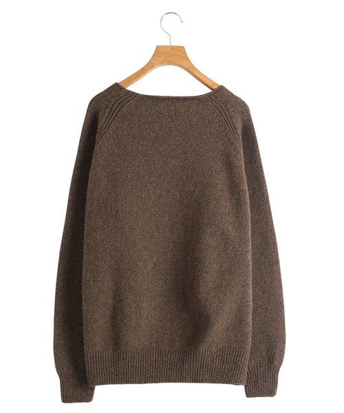 BASERANGE（ベースレンジ）の「BASERANGE / ベースレンジ：【レディース】SOAR V NECK：PUSOV-MW-WI25[ANN]（カーディガン/ボレロ・レディース・ブラウン系その他・XS-S）」の2枚目の写真