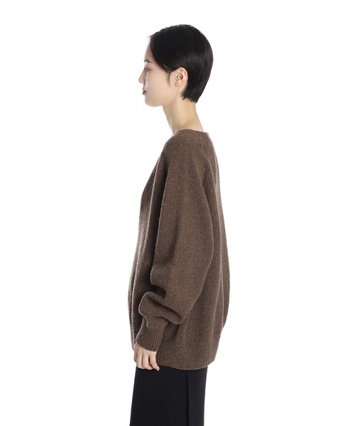 BASERANGE（ベースレンジ）の「BASERANGE / ベースレンジ：【レディース】SOAR V NECK：PUSOV-MW-WI25[ANN]（カーディガン/ボレロ・レディース・ブラウン系その他・XS-S）」の7枚目の写真