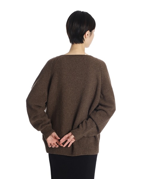 BASERANGE（ベースレンジ）の「BASERANGE / ベースレンジ：【レディース】SOAR V NECK：PUSOV-MW-WI25[ANN]（カーディガン/ボレロ・レディース・ブラウン系その他・XS-S）」の8枚目の写真