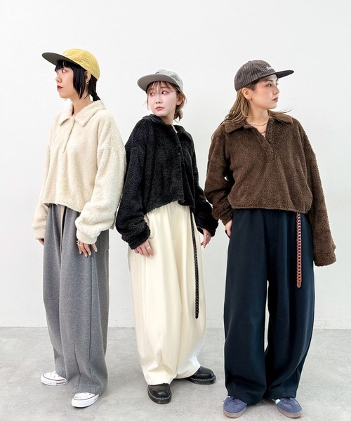 niko and（ニコアンド）の「[MODE NORM CORE] 裏起毛3Dカーブパンツ