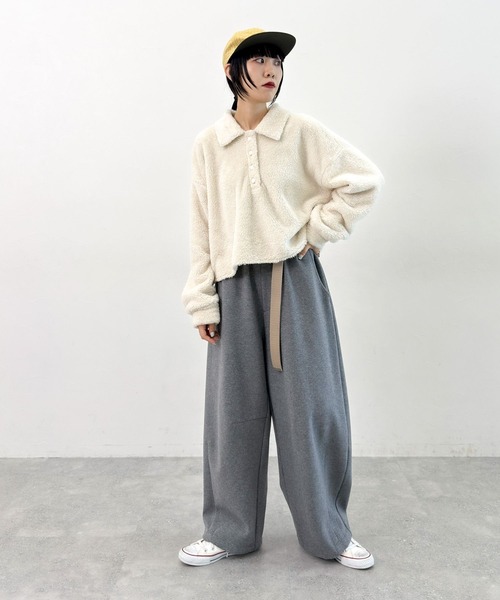 niko and（ニコアンド）の「[MODE NORM CORE] 裏起毛3Dカーブパンツ