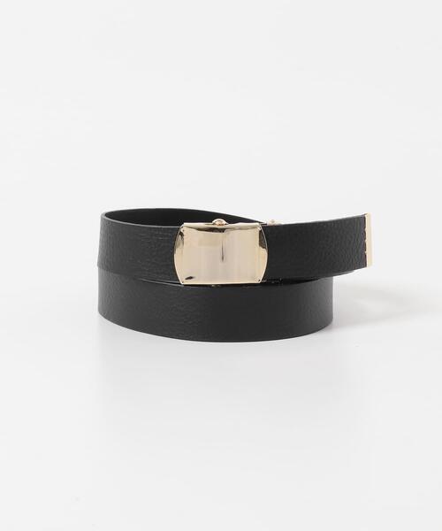 RODE SKO（ロデスコ）の「atelier brugge　ROLLER BUCKLE BELT（ベルト・レディース・ブラック/グレー系その他/ダークブラウン・ONE）」の7枚目の写真