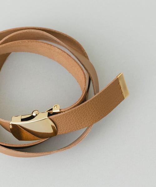 RODE SKO（ロデスコ）の「atelier brugge　ROLLER BUCKLE BELT（ベルト・レディース・ブラック/グレー系その他/ダークブラウン・ONE）」の14枚目の写真