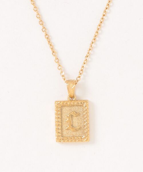 セール】shell initial necklace （ゴールド）【リバーシブル仕様 