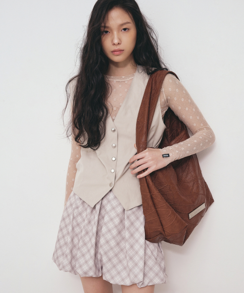 NICK&NICOLE(ニックアンドニコール)の「LEATHER WRINKLE TOTE BAG_BROWN(トートバッグ・レディース・その他・FREE)」の4枚目の写真