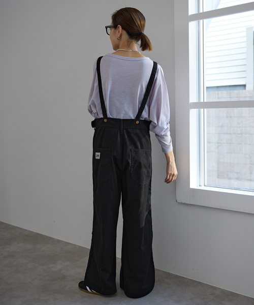 Lee（リー）の「《追加》LEE/リー SLOBE別注 サスペンダーパンツ（その他パンツ・レディース・ベージュ系その他/ブラック・38/36）」の9枚目の写真