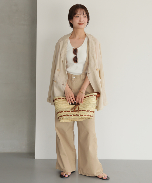 Lee（リー）の「《追加》LEE/リー SLOBE別注 サスペンダーパンツ（その他パンツ・レディース・ベージュ系その他/ブラック・38/36）」の11枚目の写真