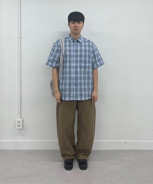 Millo Archive（ミロ アーカイブ）の「ウェイドパターンハーフシャツ[クラウドグレー]（シャツ/ブラウス・メンズ・その他・MEDIUM/LARGE/X-LARGE）」の6枚目の写真