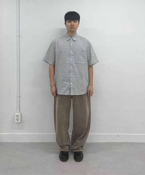 Millo Archive（ミロ アーカイブ）の「ウェイドパターンハーフシャツ[クラウドグレー]（シャツ/ブラウス・メンズ・その他・MEDIUM/LARGE/X-LARGE）」の7枚目の写真