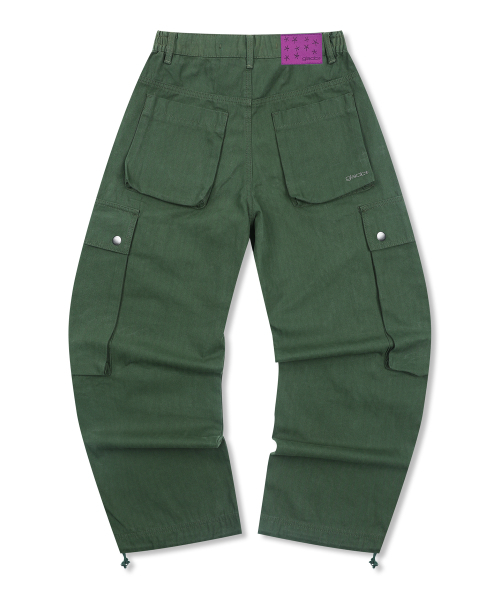 GLACK(グラック)の「GP172 ルーズカーゴヘリンボーンコットンパンツ (オリーブ)(その他パンツ・レディース・その他・SMALL/MEDIUM/LARGE)」の2枚目の写真