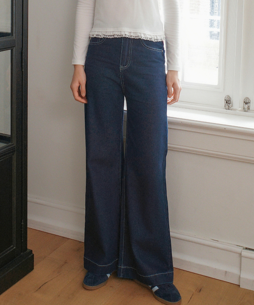 muahmuah（ムーアムーア）の「ワイドローデニムパンツ（デニムパンツ・レディース・その他・SMALL/MEDIUM/LARGE）」の2枚目の写真