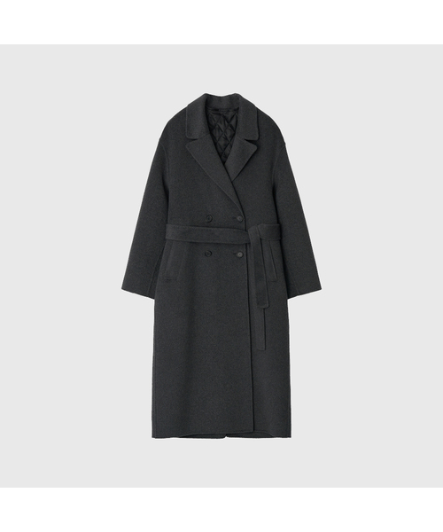 LOOKAST(ルックキャスト)の「セリアウールカシミヤハンドメイドダブルコート / SERRIA WOOL CASHMERE HANDMADE DOUBLE COAT_4colors(チェスターコート・レディース・ブラック/ライトベージュ/ダークグレー/ダークブラウン・ONE)」の3枚目の写真