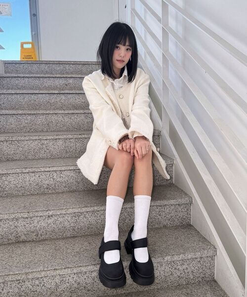 VANONE ATELIER(バノンアトリエ)の「O3735 ラウンドツイードジャケット_Ivory(テーラードジャケット・レディース・アイボリー・FREE)」の15枚目の写真