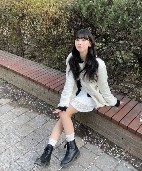 VANONE ATELIER(バノンアトリエ)の「O3735 ラウンドツイードジャケット_Ivory(テーラードジャケット・レディース・アイボリー・FREE)」の9枚目の写真