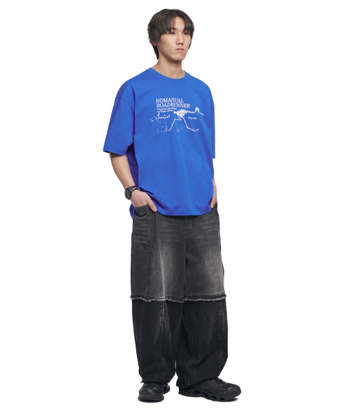 NOMANUAL(NOMANUAL)の「ROADRUNNER T-SHIRT - BLUE(Tシャツ/カットソー・レディース・その他・X-LARGE/SMALL/MEDIUM/LARGE)」の3枚目の写真