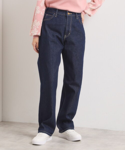 Lee（リー）の「Lee Babe ストレートジーンズ（デニムパンツ・レディース・ネイビー/ブルー・40/38）」の2枚目の写真