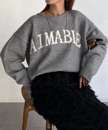 Chez toi | シャギーロゴニットプルオーバー(ニット/セーター)