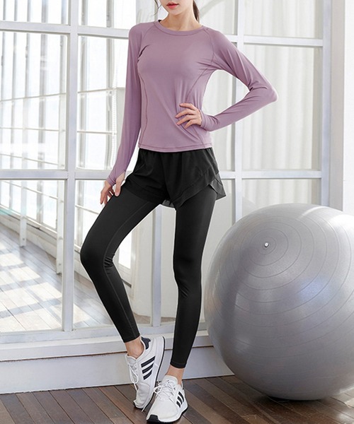 大きいサイズ有/吸汗速乾/ストレッチ/セットアップ】長袖バック