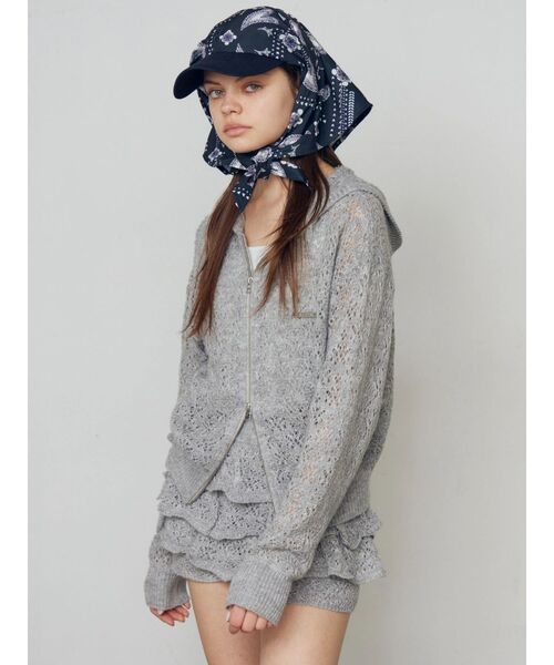 EMODA（エモダ）の「2トーンスカーフキャップ（キャップ・レディース・ネイビー/ホワイト・FREE）」の13枚目の写真