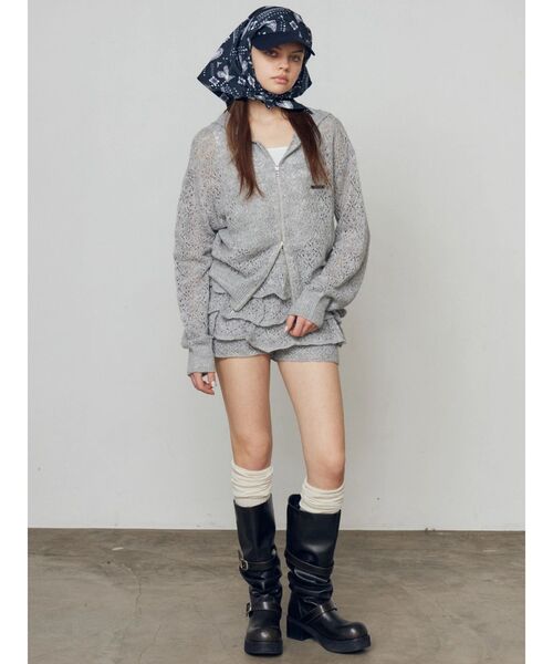 EMODA（エモダ）の「2トーンスカーフキャップ（キャップ・レディース・ネイビー/ホワイト・FREE）」の14枚目の写真