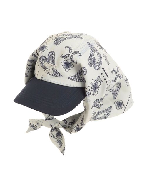 EMODA（エモダ）の「2トーンスカーフキャップ（キャップ・レディース・ネイビー/ホワイト・FREE）」の20枚目の写真